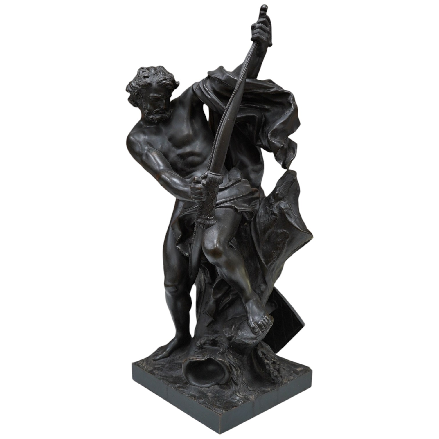 After Jacques Bousseau (1681-1740), a 19th century bronze study of Ulysses, 49cm high. Condition - good